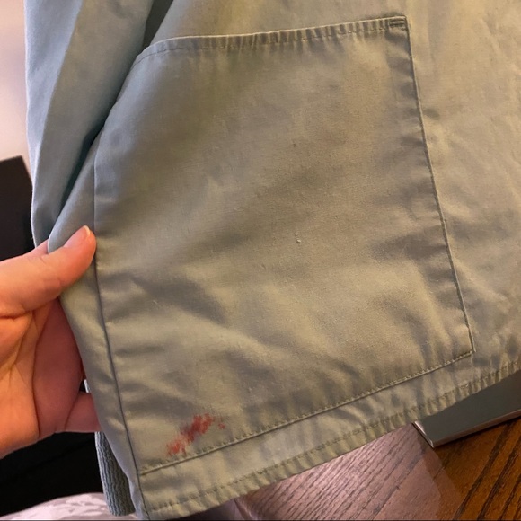 Women’s Light Blue/Green Scrub Jacket (XL - Picture 5 of 7